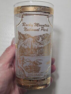 MCM, Culver, 22K Gold, Rocky Mountain National Park Highball Glass Tumbler
